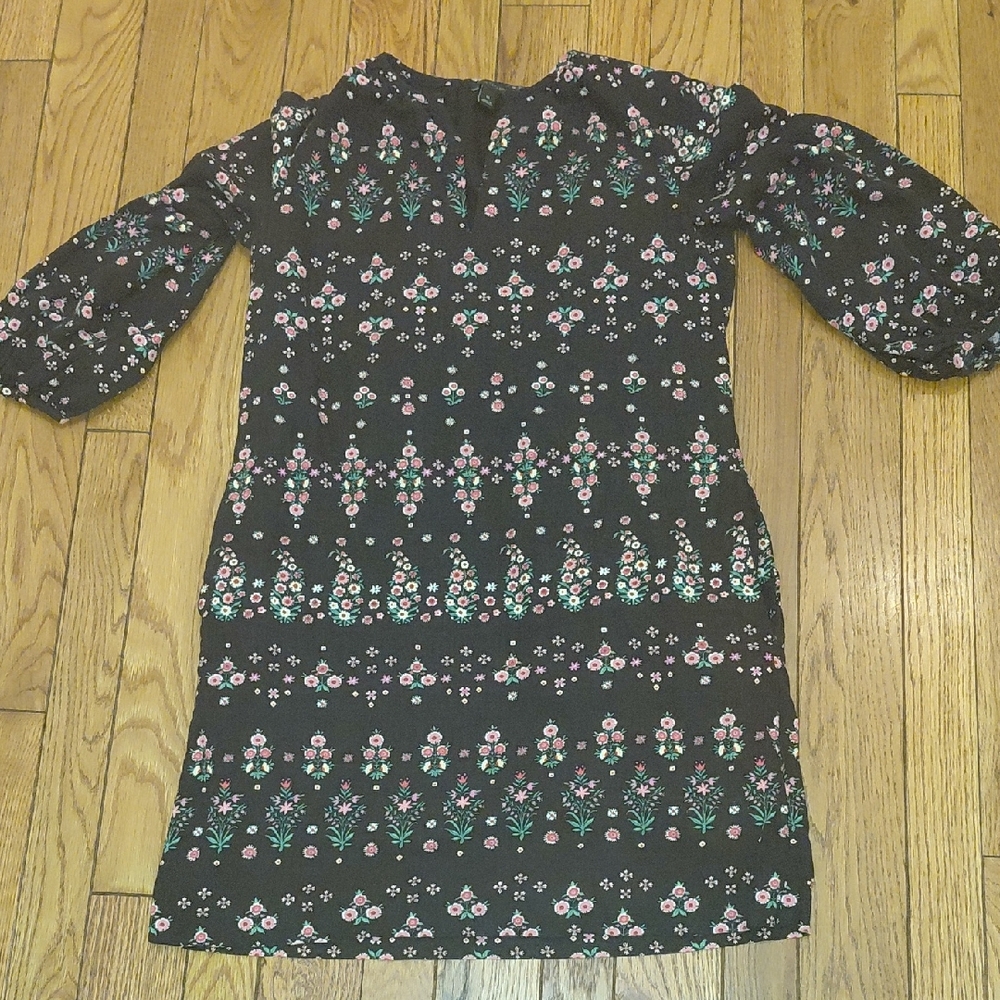 Ann Taylor Black Floral Dress